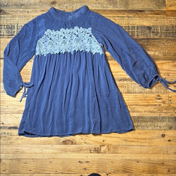 Truly Me Tops - Truly Me blue lace detail dress size 6x
